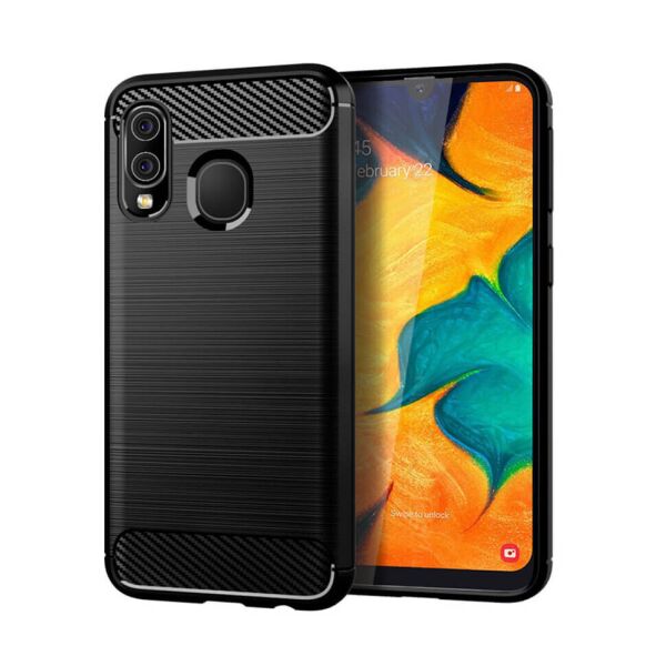 

Чехол Lenuo Carbon Fiber для Samsung Galaxy A40 A405F Black