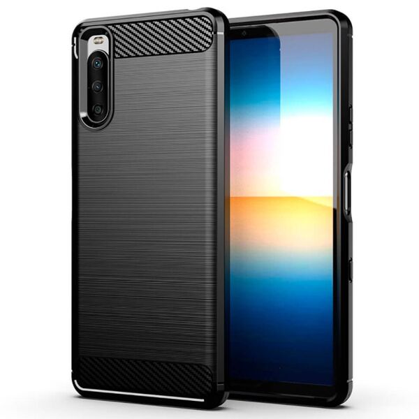 

Чехол Lenuo Carbon Fiber для Sony Xperia 10 II Black