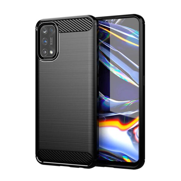 

Чехол Lenuo Carbon Fiber для Realme 7 Pro Black