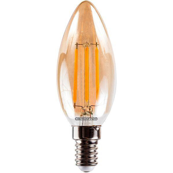 

Лампа светодиодная Светкомплект Vintage Fil Amber C35 4 Вт E14 2500 К 220 В