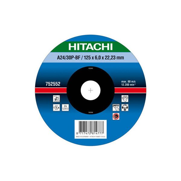 

Круг зачистной Hitachi 125x6.0x22.2 мм металл