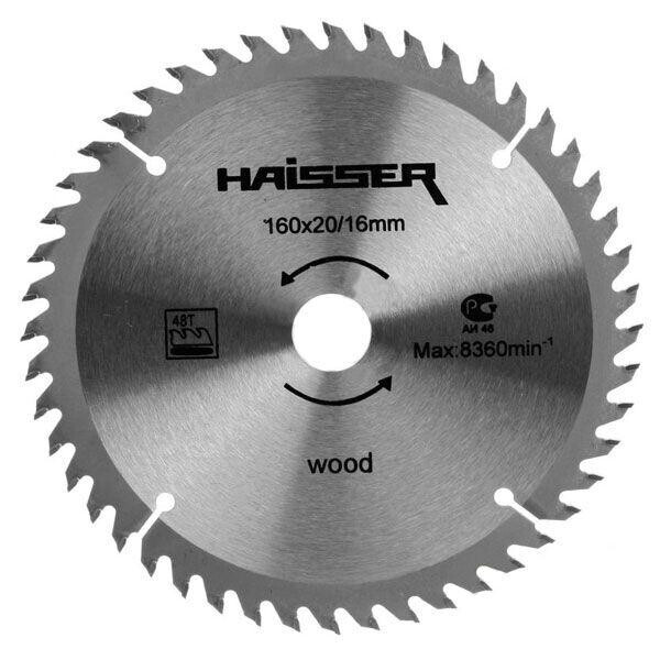

Диск пильный Haisser 160x20 мм 48 зубцов по дереву