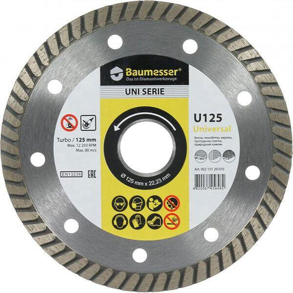 

Диск алмазный Baumesser Universal 125x1.8x22.2 мм