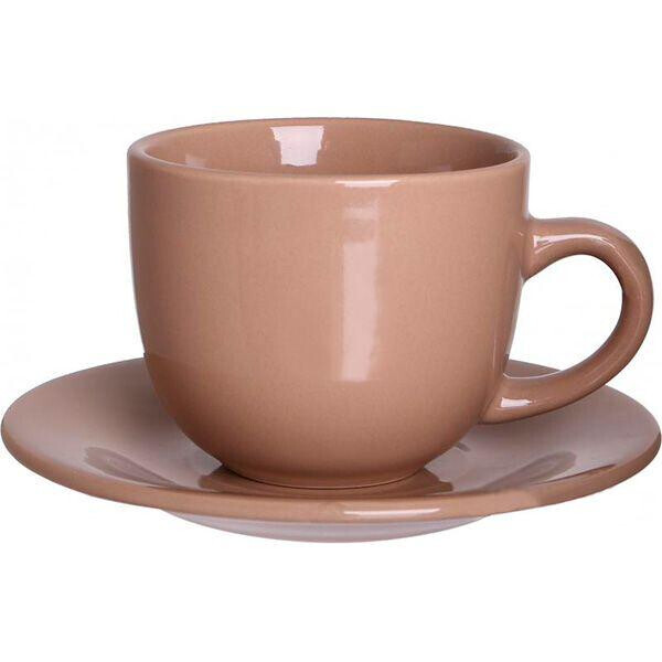 

Чашка керамическая с блюдцем Appetite Latte 220 мл