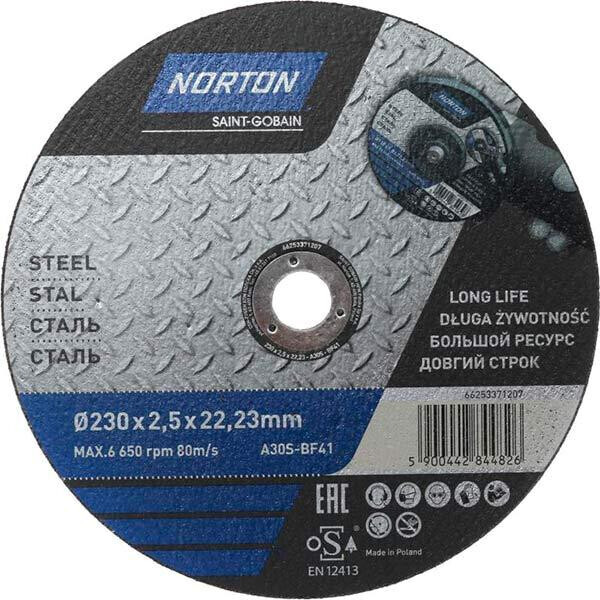 

Круг отрезной Norton A30S 230x2.5x22.2 мм металл