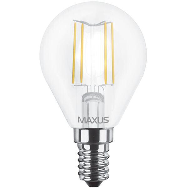 

Лампа светодиодная Maxus G45 FM 4 Вт 4100 К 220 В E14 filament 1-LED-548-01