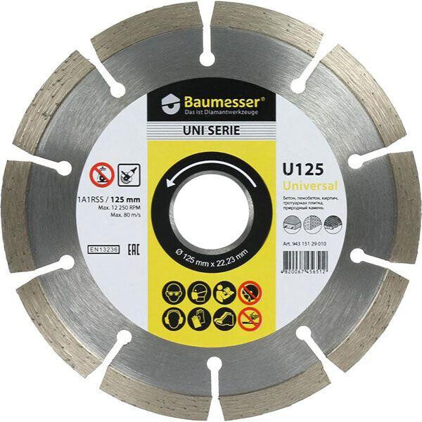 

Диск алмазный Baumesser Universal 1A1RSS/C3 125x1.2x22.2 мм