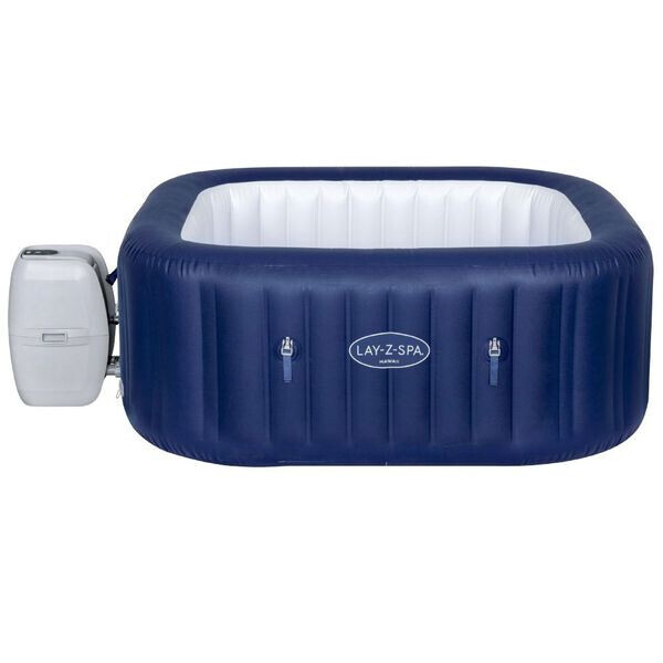 

Бассейн-джакузи надувной квадратный BESTWAY 60021 Hawaii Review, 80x71 см, нагреватель, подача воздуха