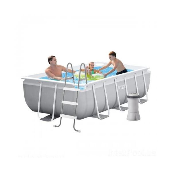 

Бассейн каркасный INTEX 26784, прямоугольный 300х175х80 см, в комплекте: лестница, с фильтр-насосом 2006л/ч., обьем 3539 л