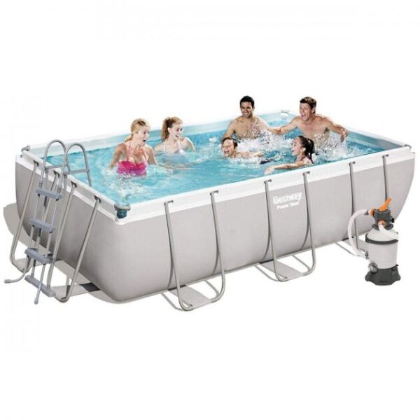 

Бассейн каркасный прямоугольный Bestway 56442, 404x201x100 см, песочный насос фильтр
