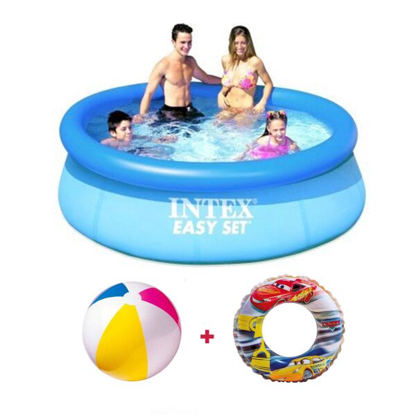 

Бассейн надувной Intex 28110 (244х76 см) трёхслойный "Мозайка" (без насоса) + мяч надувной Intex 59020 (51 см) + круг надувной Intex 58260 (51 см)