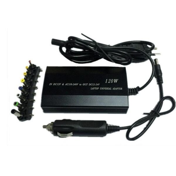 

Универсальное зарядное автомобильное устройство для ноутбука RIAS 120W 12V+220V 8в1 (2_007962)