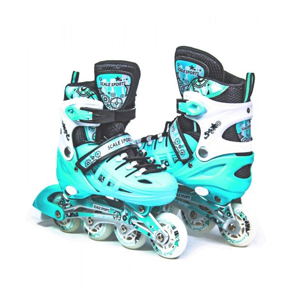 

Раздвижные роликовые коньки Scale Sport LF 905, размер 34-37 бирюзовый