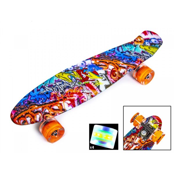

Penny Board Orange Graffiti Светящиеся колеса