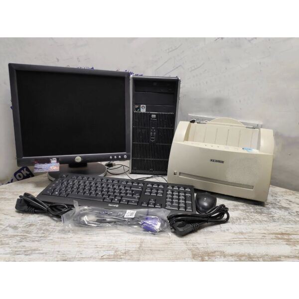 

Компьютер в сборе, Intel Core 2 Duo 2x2.5 Ггц, 3 Гб ОЗУ DDR2, 250 Гб HDD, монитор 17 дюймa + лазерный принтер