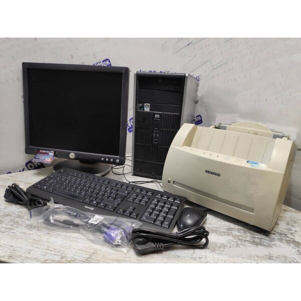 

Компьютер в сборе, Intel Core 2 Duo 2x2.5 Ггц, 3 Гб ОЗУ DDR2, 160 Гб HDD, монитор 19 дюймa + лазерный принтер
