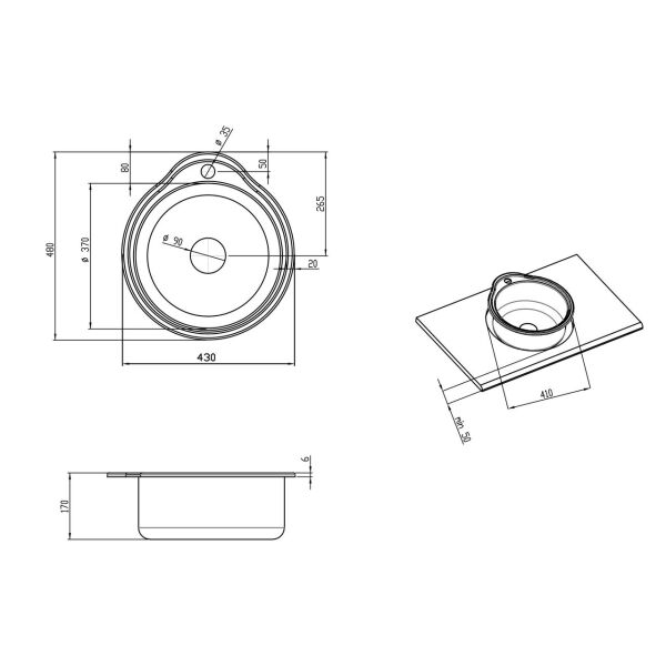 

Кухонная мойка Imperial 4843 Micro Decor (IMP484306DEC)