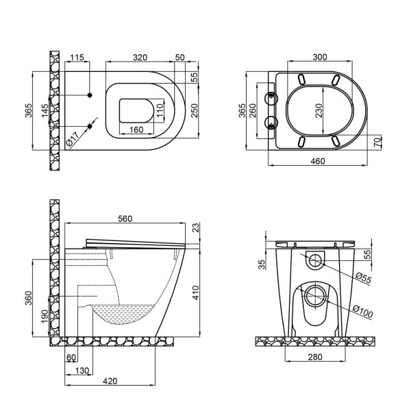 

Унитаз напольный Qtap Swan безободковый с сиденьем Soft-close QT16223178W
