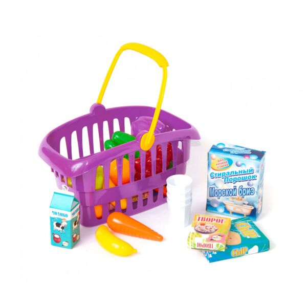 

Игровой набор Супермаркет корзинка с продуктами 362B2, 3 цвета (Малиновый)