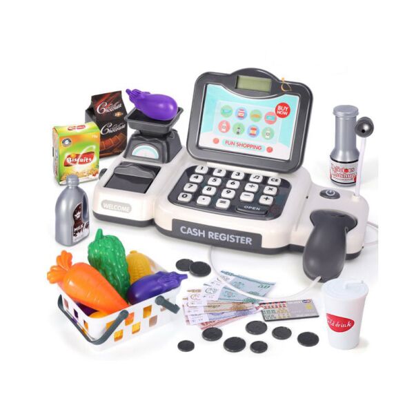 

Игровой набор Кассовый аппарат H338 калькулятор, сканер, продукты