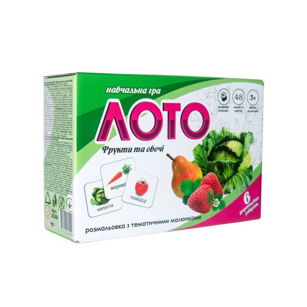 

Лото Фрукты и овощи 30366 (укр.)