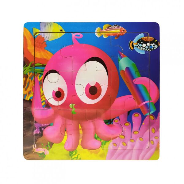 

Деревянная игрушка Пазлы MD 2159 животные (Осьминог)