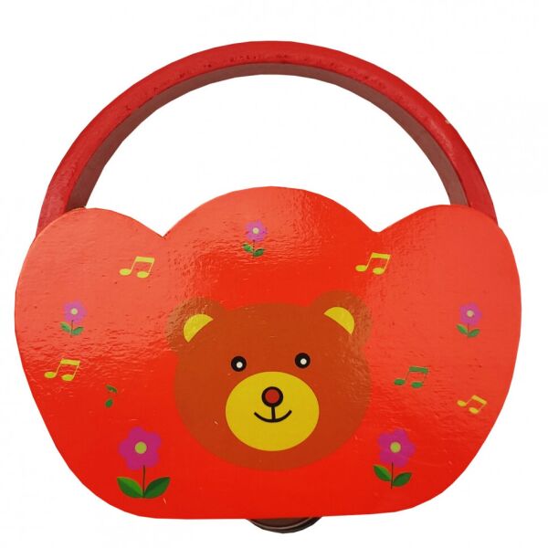 

Деревянная игрушка Бубен MD 2477 14 см (Мишка)