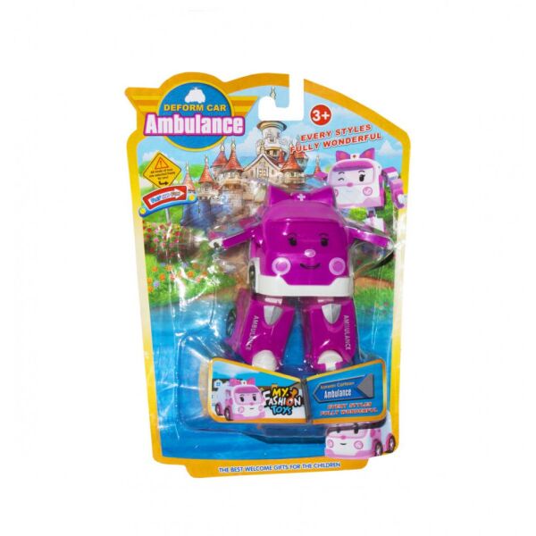 

Детский трансформер Robocar POLI 378B высота 12 см (Фиолетовый Скорая)