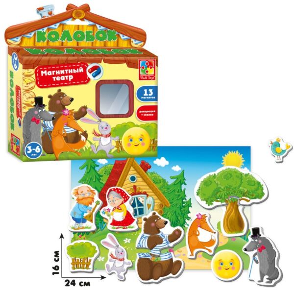 

Настольная игра для детей Магнитный театр. Колобок VT3206-09 (рус.)