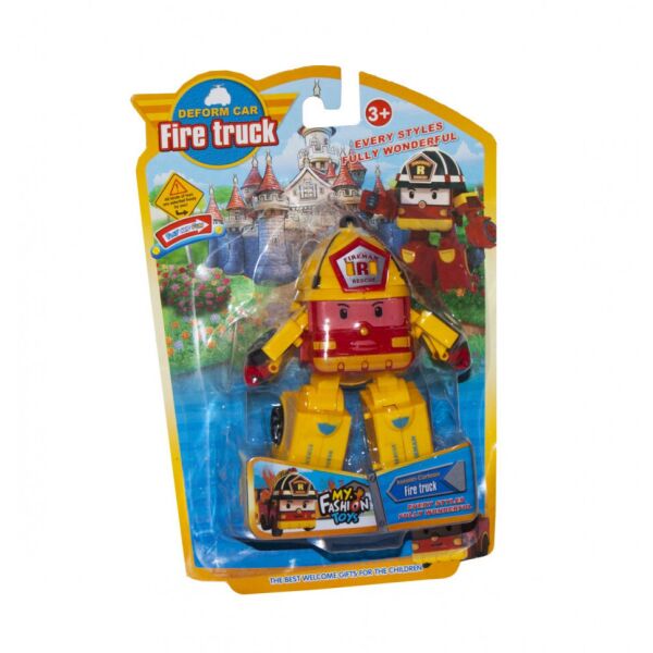 

Детский трансформер Robocar POLI 378B высота 12 см (Желтый Пожарная)