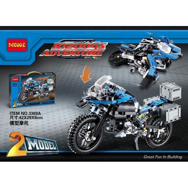 

Конструктор DECOOL 3369A ТЕХНИК - Мотоцикл R1200GS (603 дет.)