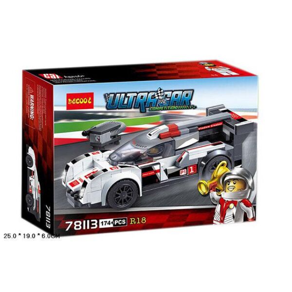 

Конструктор DECOOL 78113 ГОНКА - Ауди R18 e-tron quattro (174 дет.)