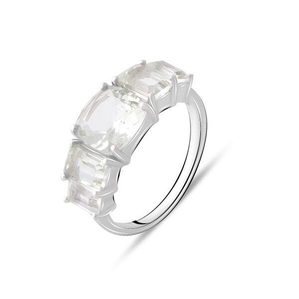 

Кольцо из серебра с аметистами, размер 16.5 (1750747)