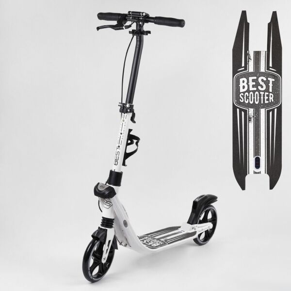 

Самокат BEST SCOOTER 81937 белый (2 амортизатора, ручной тормоз)