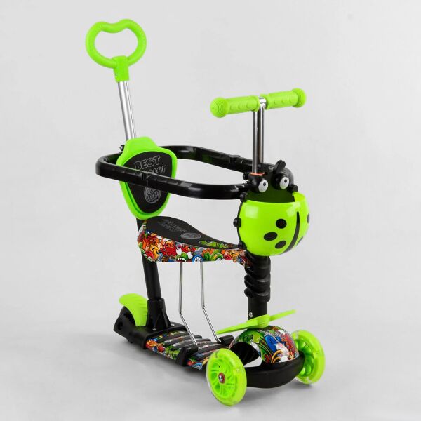 

Самокат BEST SCOOTER S-7407 5в1 с бампером (колеса светятся)