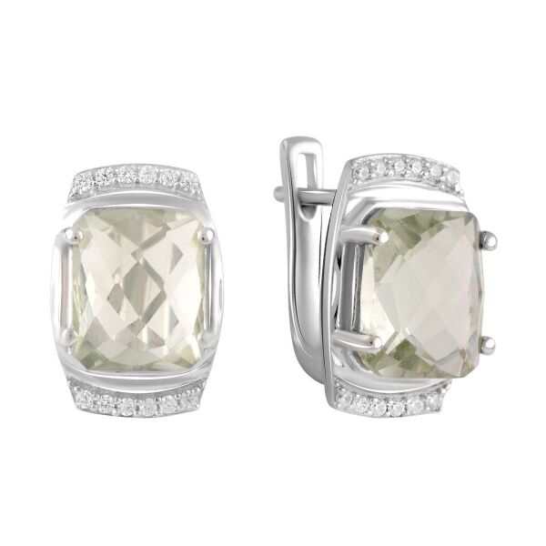 

Серьги из серебра с аметистами и куб. циркониями (1756653)