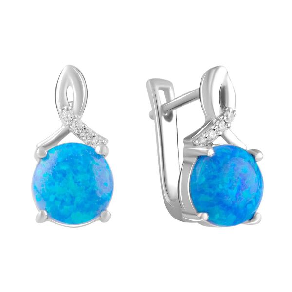 

Серьги из серебра с куб. циркониями и опалами (1756662)