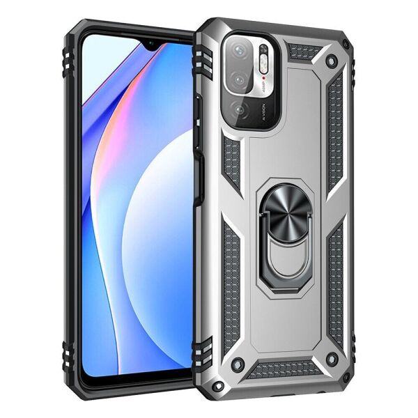 

Защитный чехол Deexe Armor Case для Xiaomi Redmi Note 10 5G / Poco M3 Pro - Silver