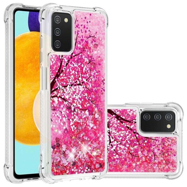 

Силиконовый (TPU) чехол Deexe Fashion Glitter для Samsung Galaxy A03s (A037) - Cherry Blossom