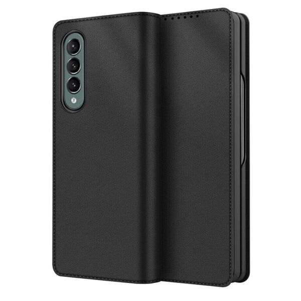 

Защитный чехол Deexe Leather Wallet для Samsung Galaxy Z Fold 3 - Black