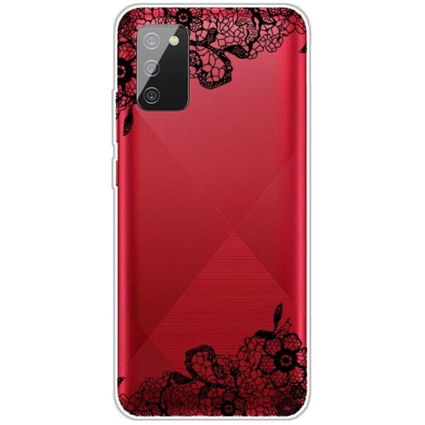 

Силиконовый (TPU) чехол Deexe Pretty Glossy для Samsung Galaxy A03s (A037) - Lace Flower