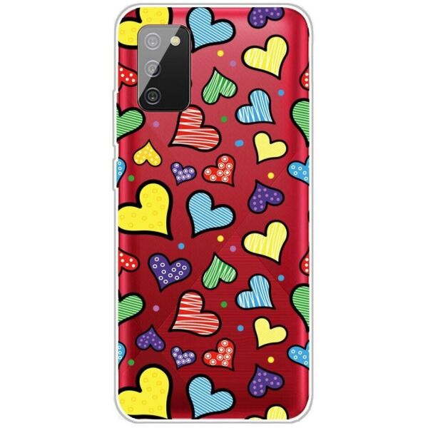 

Силиконовый (TPU) чехол Deexe Pretty Glossy для Samsung Galaxy A03s (A037) - Hearts