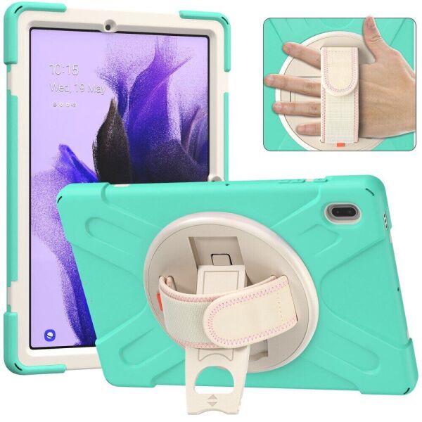

Защитный чехол Deexe Rotation Hybrid для Samsung Galaxy Tab S7 FE (T730/T736) - Mint Green