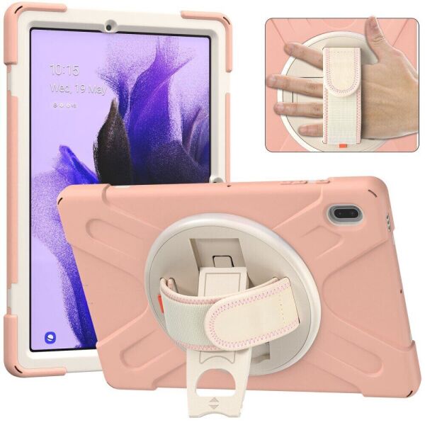 

Защитный чехол Deexe Rotation Hybrid для Samsung Galaxy Tab S7 FE (T730/T736) - Rose Gold