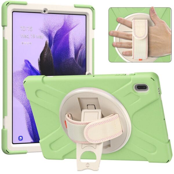 

Защитный чехол Deexe Rotation Hybrid для Samsung Galaxy Tab S7 FE (T730/T736) - Matcha Green