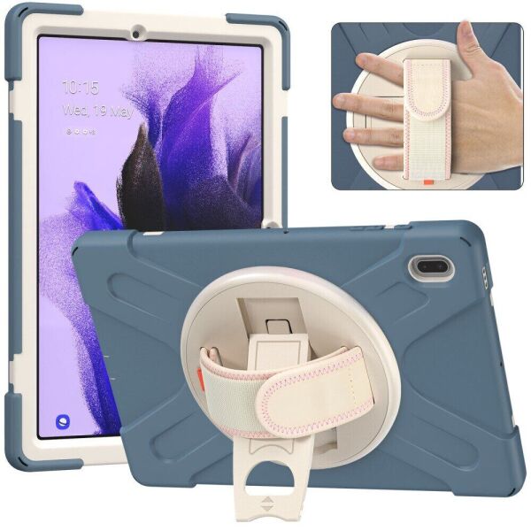 

Защитный чехол Deexe Rotation Hybrid для Samsung Galaxy Tab S7 FE (T730/T736) - Cornflower Blue