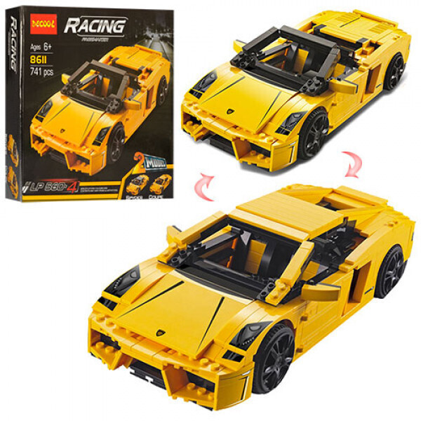

Конструктор DECOOL 8611 RACING - Спорткар (741 дет.)