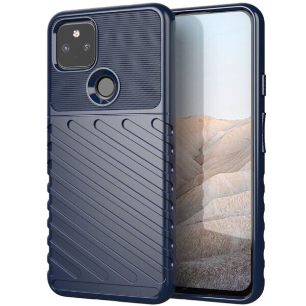 

Защитный чехол Deexe Thunder Series для Google Pixel 5a - Blue