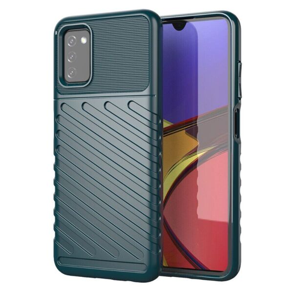 

Защитный чехол Deexe Thunder Series для Samsung Galaxy A03s (A037) - Green