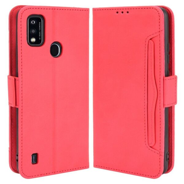 

Чехол Deexe Wallet Stand для ZTE Blade A51 - Red